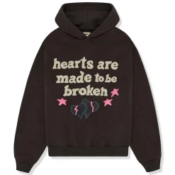 Broken Planet Market Broken Planet Hearts Are Made To Be Broken Soot Black Hoodie< Sweatshirts & Hoodies