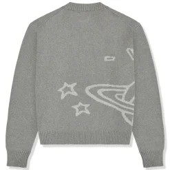 Broken Planet Market Broken Planet Heather Grey Planet Knit Sweatshirt< Sweatshirts & Hoodies
