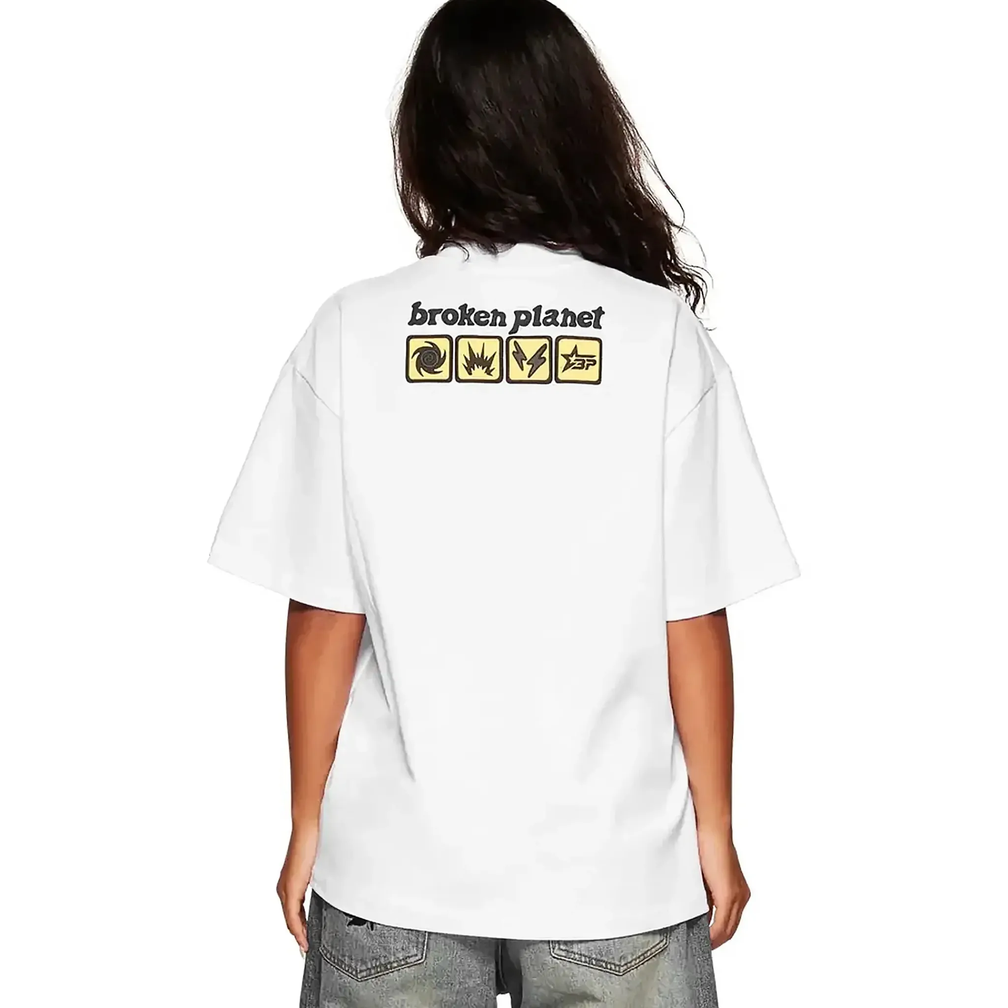 Broken Planet Market Broken Planet In Case Of Emergency Snow White T Shirt< T-shirts