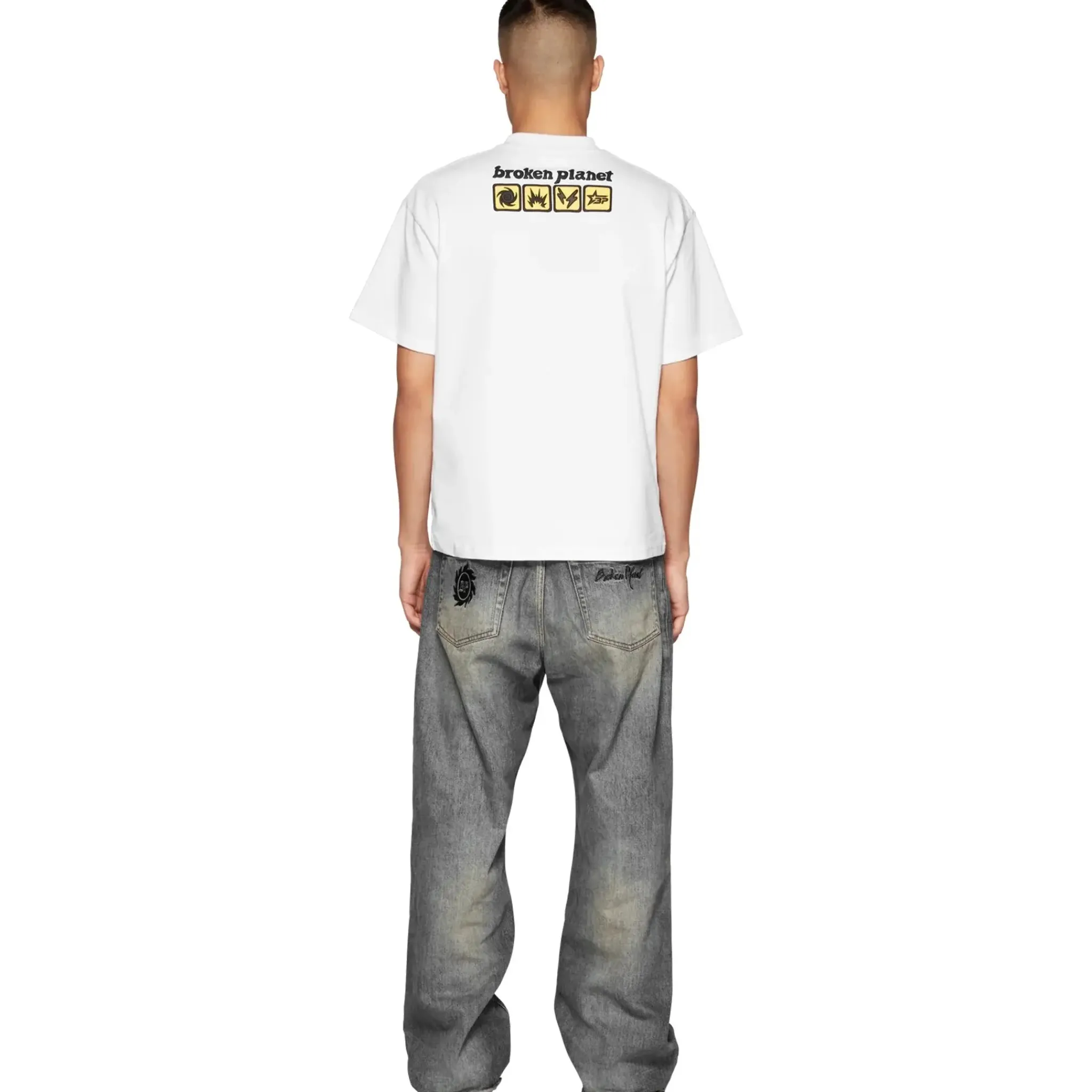 Broken Planet Market Broken Planet In Case Of Emergency Snow White T Shirt< T-shirts