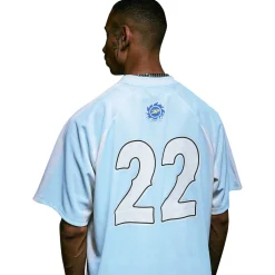 Broken Planet Market Broken Planet Light Blue Football Jersey< T-shirts