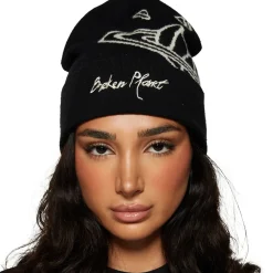 Broken Planet Market Broken Planet Midnight Black Beanie< Hats & Caps