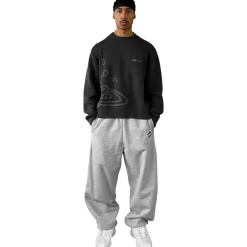 Broken Planet Market Broken Planet Midnight Black Planet Knit Sweatshirt< Sweatshirts & Hoodies