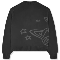 Broken Planet Market Broken Planet Midnight Black Planet Knit Sweatshirt< Sweatshirts & Hoodies