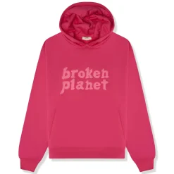 Broken Planet Market Broken Planet Monochrome Fuchsia Pink Hoodie< Sweatshirts & Hoodies