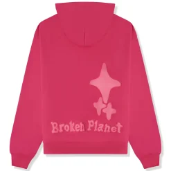 Broken Planet Market Broken Planet Monochrome Fuchsia Pink Hoodie< Sweatshirts & Hoodies