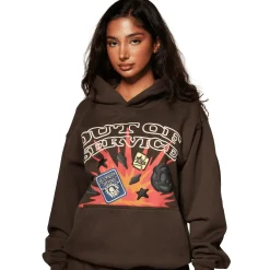 Broken Planet Market Broken Planet Out Of Service Mocha Brown Hoodie< Sweatshirts & Hoodies