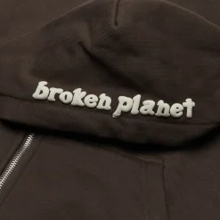 Broken Planet Market Broken Planet Outer Space Dark Brown Zip-Up Hoodie< Sweatshirts & Hoodies