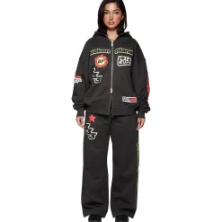 Broken Planet Market Broken Planet Performance Zip-Up Soot Black Hoodie< Sweatshirts & Hoodies