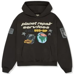 Broken Planet Market Broken Planet Repair Services Soot Black Hoodie< Sweatshirts & Hoodies