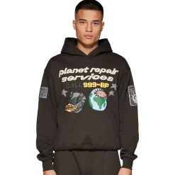 Broken Planet Market Broken Planet Repair Services Soot Black Hoodie< Sweatshirts & Hoodies