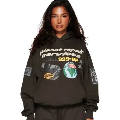 Broken Planet Market Broken Planet Repair Services Soot Black Hoodie< Sweatshirts & Hoodies