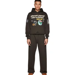 Broken Planet Market Broken Planet Repair Services Soot Black Hoodie< Sweatshirts & Hoodies