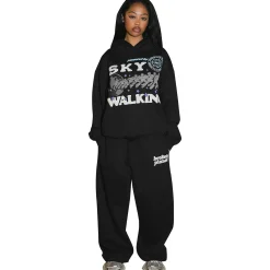Broken Planet Market Broken Planet Sky Walking Midnight Black Hoodie< Sweatshirts & Hoodies