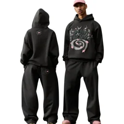 Broken Planet Market Broken Planet Stargazing Soot Black Hoodie< Sweatshirts & Hoodies