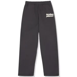 Broken Planet Market Broken Planet Straight Leg Soot Black White Sweatpants< Bottoms|Sweatpants