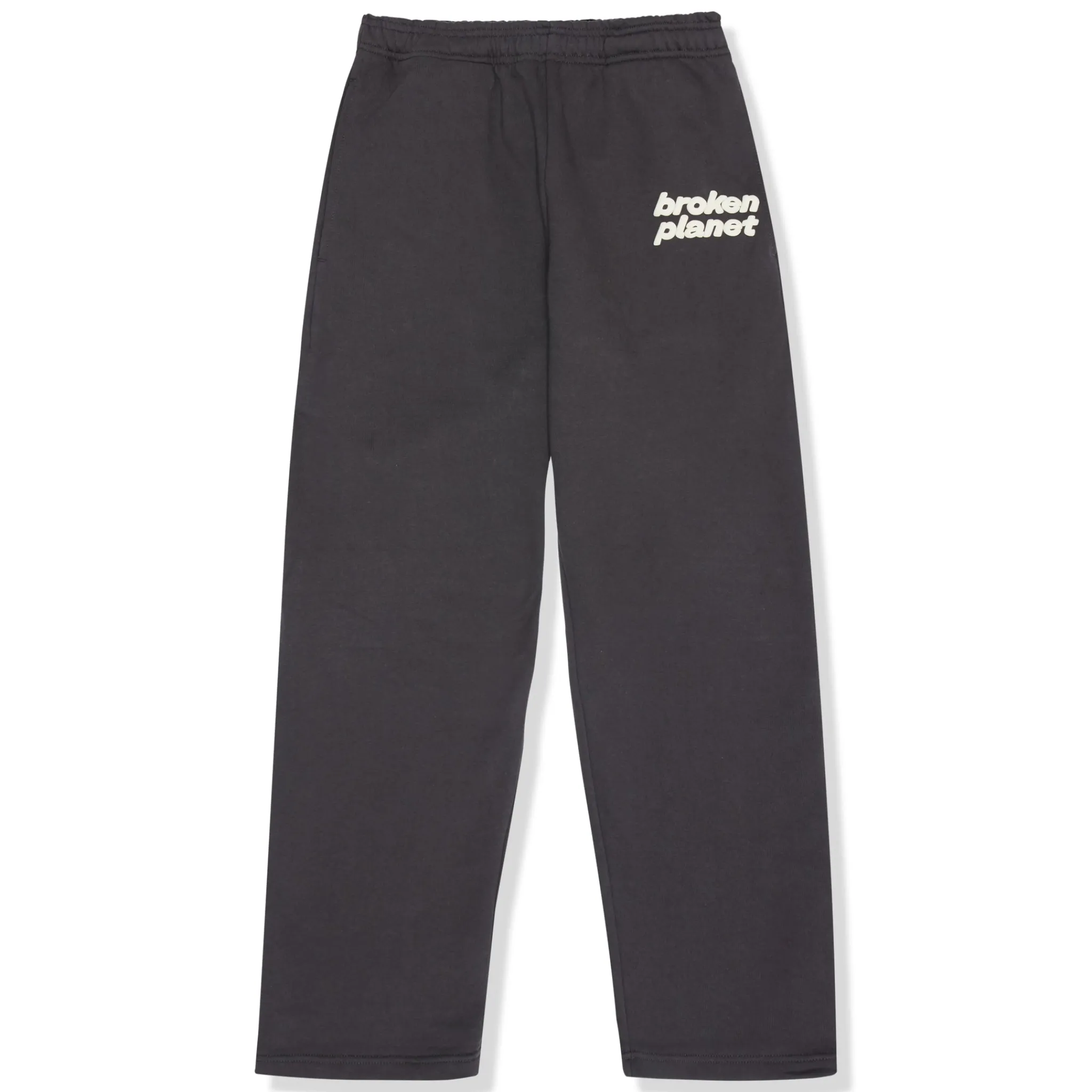 Broken Planet Market Broken Planet Straight Leg Soot Black White Sweatpants< Bottoms|Sweatpants
