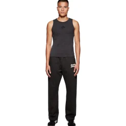 Broken Planet Market Broken Planet Straight Leg Soot Black White Sweatpants< Bottoms|Sweatpants