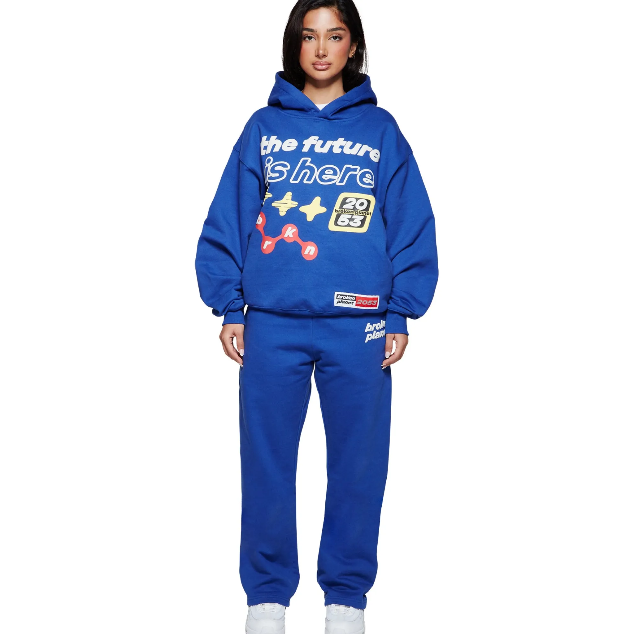 Broken Planet Market Broken Planet The Future Is Here Deep Blue Hoodie< Sweatshirts & Hoodies