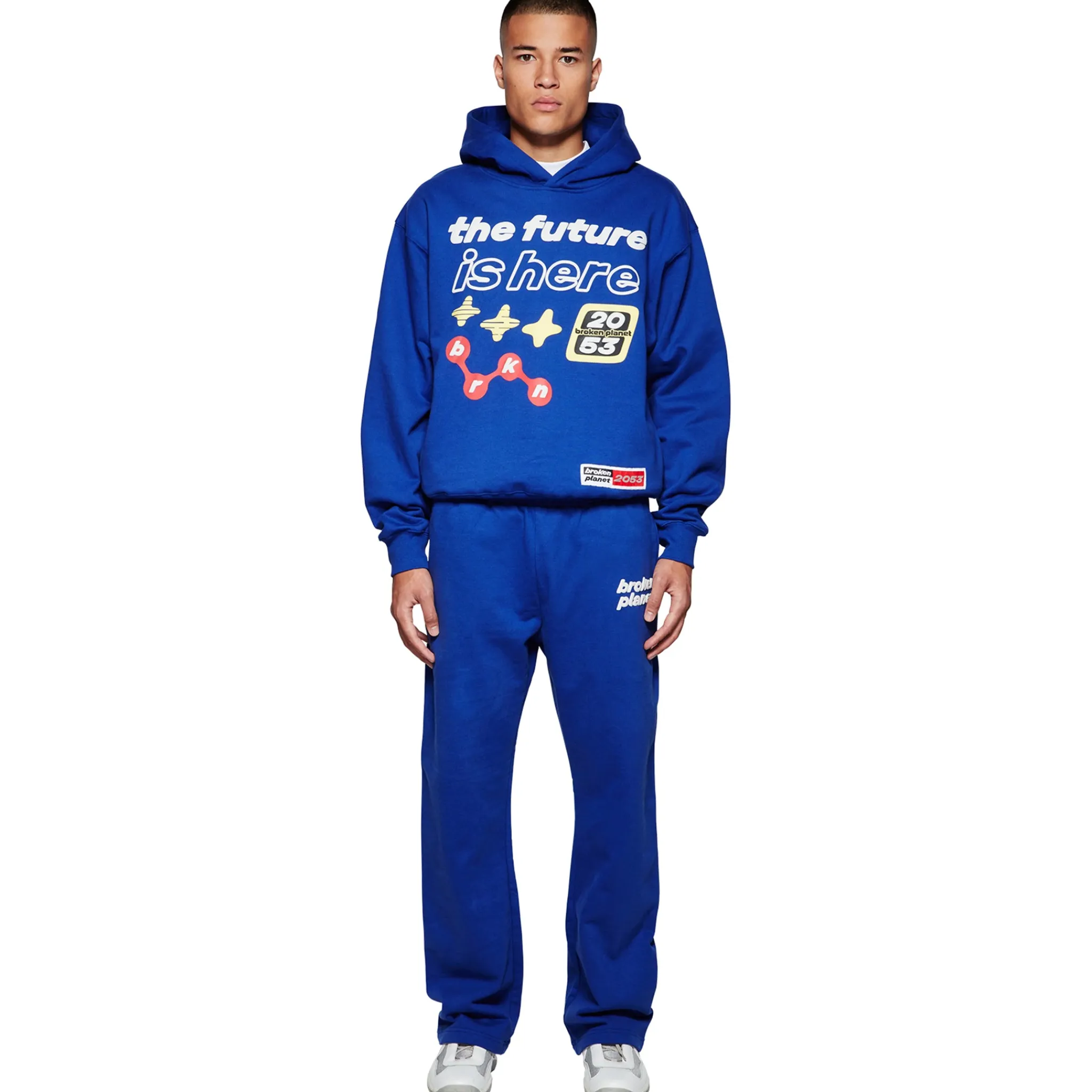 Broken Planet Market Broken Planet The Future Is Here Deep Blue Hoodie< Sweatshirts & Hoodies