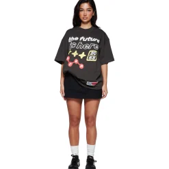 Broken Planet Market Broken Planet The Future Is Here Midnight Black T Shirt< T-shirts