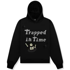 Broken Planet Market Broken Planet Trapped In Time Soot Black Hoodie< Sweatshirts & Hoodies