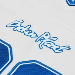 Broken Planet Market Broken Planet White Blue Football Jersey< T-shirts