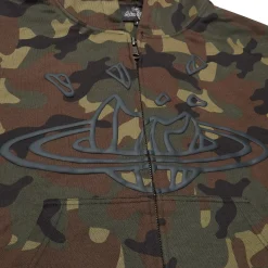 Broken Planet Market Broken Planet Zip-Up Camo Green Hoodie< Sweatshirts & Hoodies
