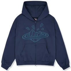Broken Planet Market Broken Planet Zip-Up Deep Navy Hoodie< Matching Sets|Sweatshirts & Hoodies
