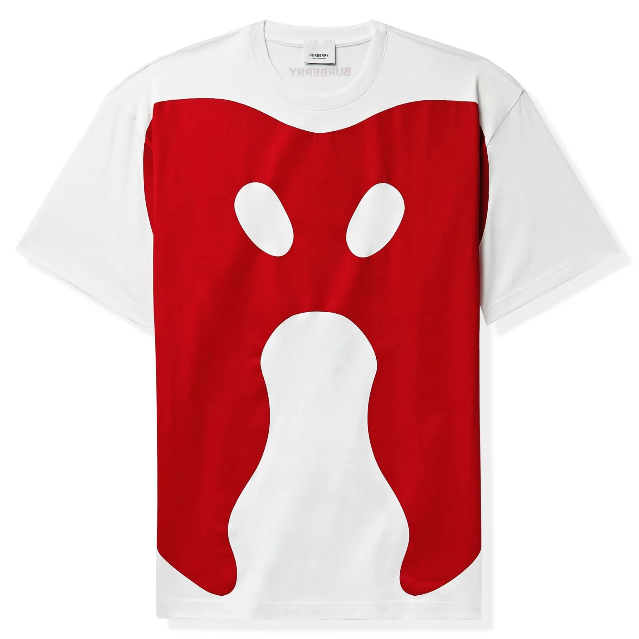 Burberry Abstract Print White Red T Shirt< T-shirts
