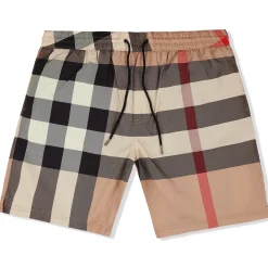 Burberry Check Beige Swim Shorts< Swimwear|Shorts