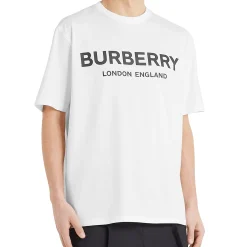Burberry Letchford Logo White T Shirt< T-shirts