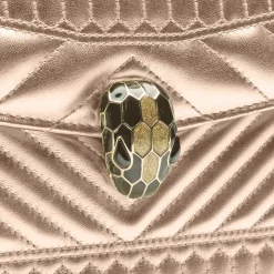 Bvlgari Serpenti Nappa Leather Bag Gold< Cross Body Bags|Bags