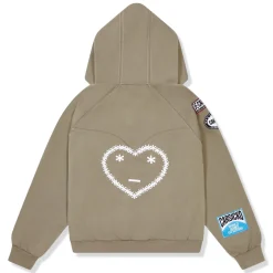 Carsicko Racing Club Zip-Up Cream Hoodie< Sweatshirts & Hoodies