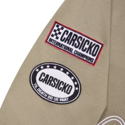 Carsicko Racing Club Zip-Up Cream Hoodie< Sweatshirts & Hoodies