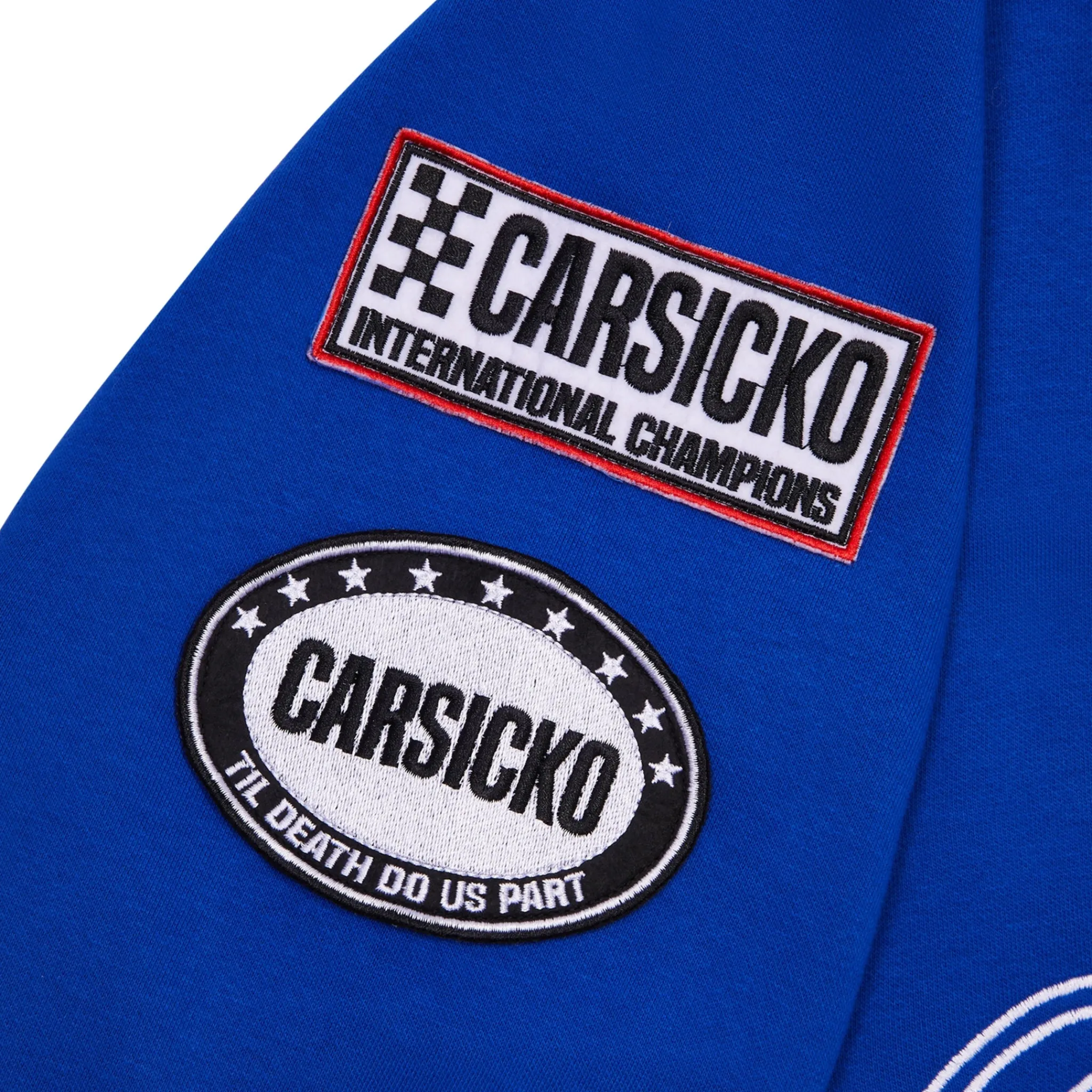 Carsicko Racing Club Zip-Up Blue Hoodie< Sweatshirts & Hoodies