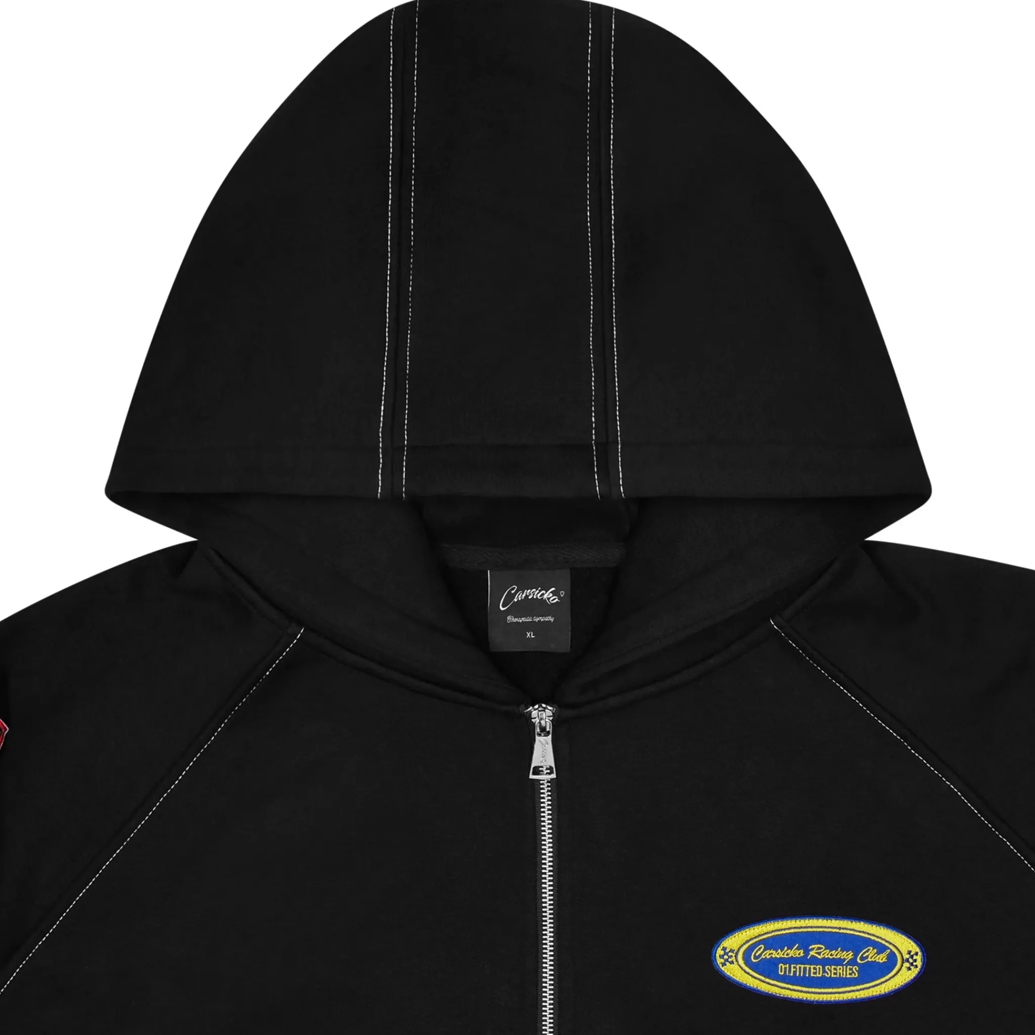 Carsicko Racing Club Zip-Up Black Hoodie< Sweatshirts & Hoodies