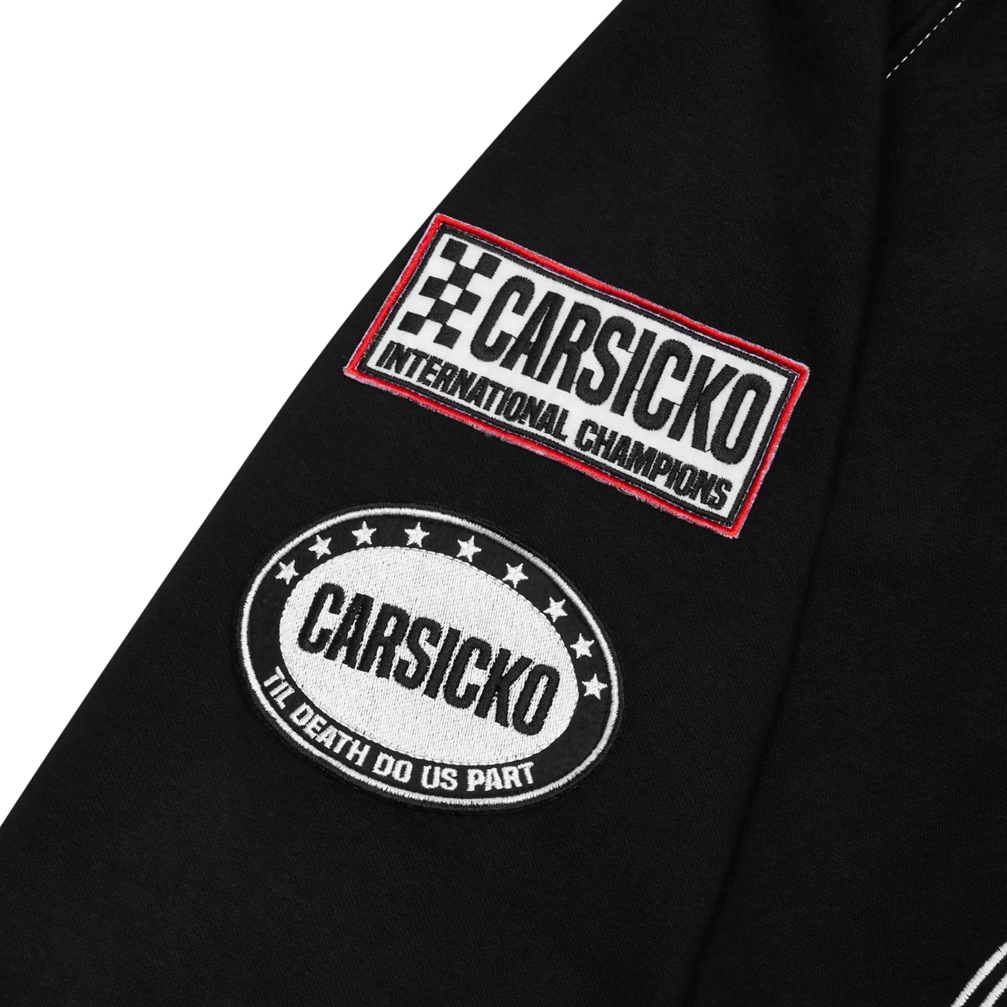 Carsicko Racing Club Zip-Up Black Hoodie< Sweatshirts & Hoodies