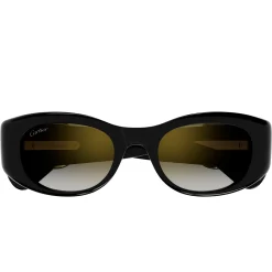 Cartier Eyewear CT0472S-001 C Panthere De Cartier Black Grey Sunglasses< Sunglasses