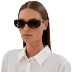 Cartier Eyewear CT0472S-001 C Panthere De Cartier Black Grey Sunglasses< Sunglasses