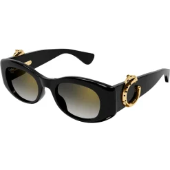 Cartier Eyewear CT0472S-001 C Panthere De Cartier Black Grey Sunglasses< Sunglasses