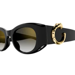 Cartier Eyewear CT0472S-001 C Panthere De Cartier Black Grey Sunglasses< Sunglasses