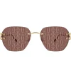 Cartier Eyewear CT0394S-003 Gold Red Sunglasses< Sunglasses