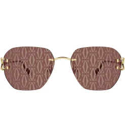Cartier Eyewear CT0394S-003 Gold Red Sunglasses< Sunglasses