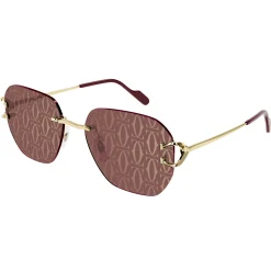 Cartier Eyewear CT0394S-003 Gold Red Sunglasses< Sunglasses