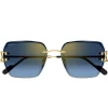 Cartier Eyewear CT0466S-002 Gold Blue Sunglasses< Sunglasses