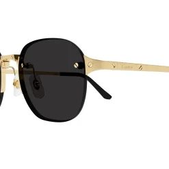 Cartier Eyewear CT0459S-001 Gold Grey Sunglasses< Sunglasses