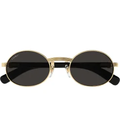 Cartier Eyewear CT0464S-001 Gold Grey Sunglasses< Sunglasses