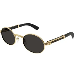 Cartier Eyewear CT0464S-001 Gold Grey Sunglasses< Sunglasses