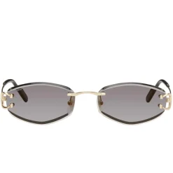 Cartier Eyewear CT0467S-001 Gold Grey Sunglasses< Sunglasses